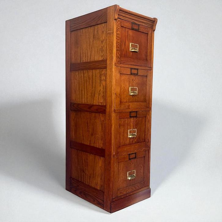 Vintage jaren 60 archiefkast | ladekast | notariskast, Huis en Inrichting, Kasten | Ladekasten, Gebruikt, 100 tot 150 cm, Minder dan 50 cm