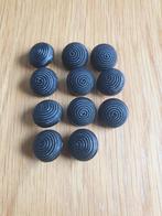 11 ronde zwarte knoopjes, Ophalen of Verzenden, Knoop of Knopen