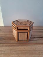Vintage doosje bamboe webbing hexagon, Ophalen of Verzenden, Zo goed als nieuw