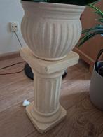 Standaard met bloempot Crème, Huis en Inrichting, Woonaccessoires | Zuilen en Pilaren, Ophalen, Gebruikt