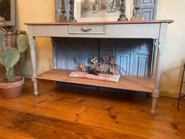 Mooie Sidetable Wandtafel Muurtafel dubbel plateau Frans, Antiek en Kunst, Antiek | Meubels | Tafels, Ophalen