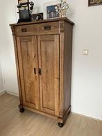 Antiek eiken kastje met antiek eiken 1 persoonsbed, Antiek en Kunst, Antiek | Meubels | Kasten, Ophalen
