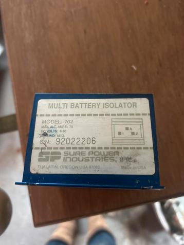 Multi Batterij Isolator Model 702 - 70A beschikbaar voor biedingen