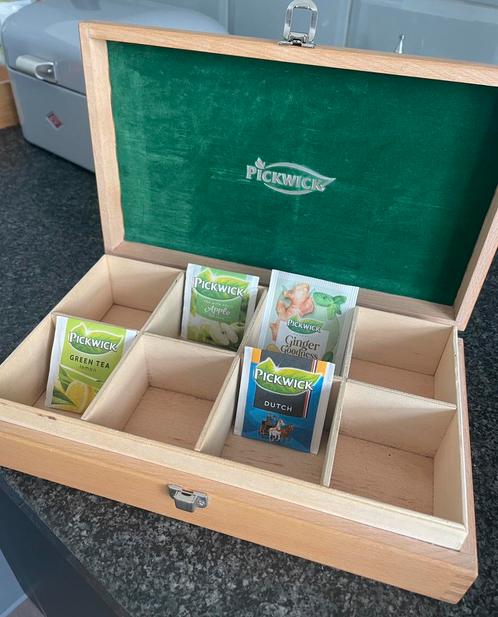 Pickwick 8-vaks theedoos, Huis en Inrichting, Keuken | Servies, Zo goed als nieuw, Overige typen, Overige stijlen, Overige materialen