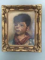 Olieverfschilderij op doek met  ‘Rokende zigeunerjongen’, Antiek en Kunst, Kunst | Schilderijen | Klassiek, Ophalen