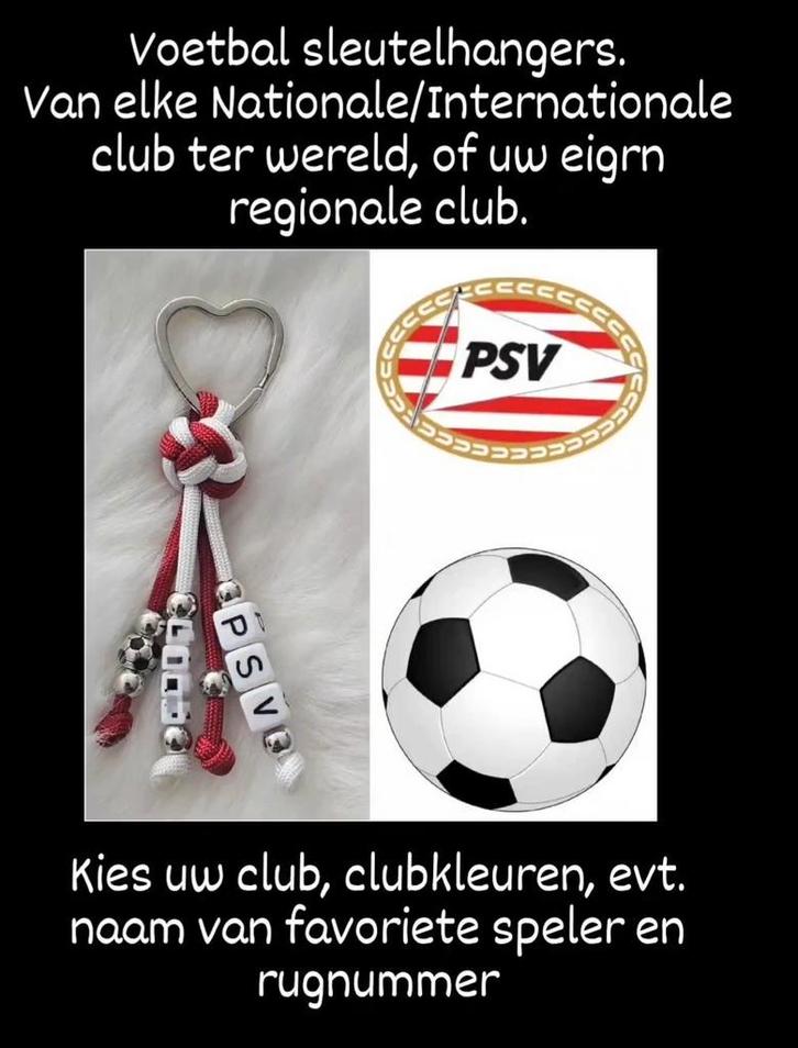 voetbalfans opgelet! Gepersonaliseerde voetbal sleutelhanger, Verzamelen, Sleutelhangers, Nieuw, Sport, Ophalen of Verzenden
