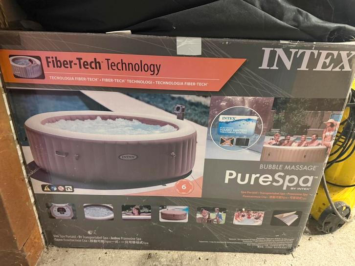 Intex pure spa bubbelbad, Tuin en Terras, Bubbelbaden en Hottubs, Gebruikt, Opblaasbaar, Afdekzeil, Filter, Pomp, Ophalen