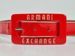 Vintage armani exchange rood riem designer riem dames, Armani, Echt leder, Tailleriem, Ophalen of Verzenden