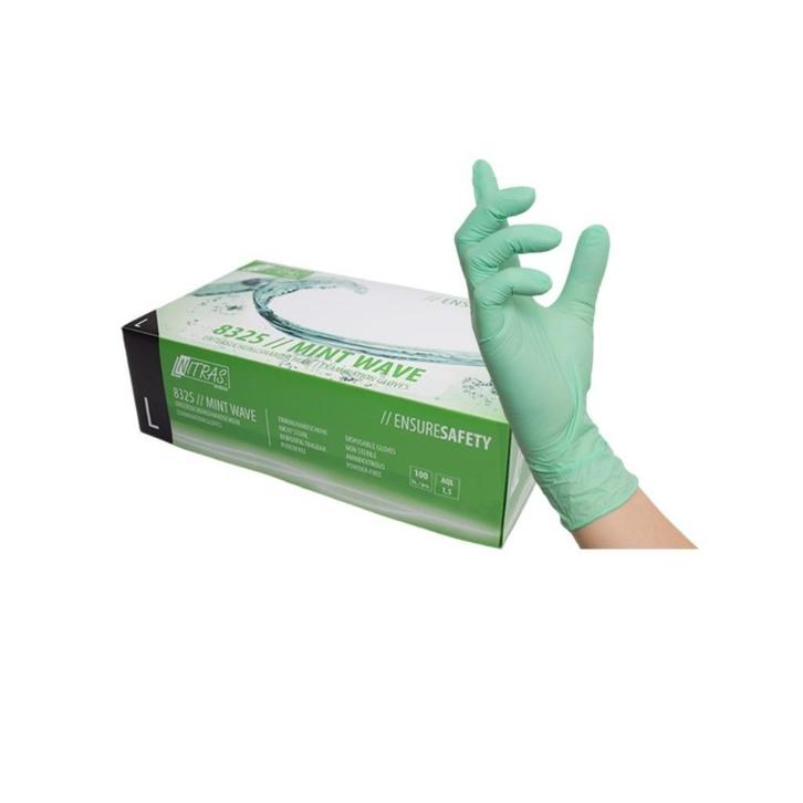 Nitril Handschoenen Mint, Sieraden, Tassen en Uiterlijk, Uiterlijk | Lichaamsverzorging, Nieuw, Overige typen, Ophalen of Verzenden