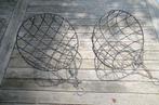 2 hangmanden / hanging baskets / plantenhangers - grijs, Tuin en Terras, Ophalen, Gebruikt, Minder dan 60 cm, Rond