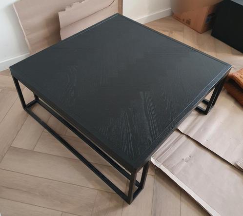 Prachtige visgraat salontafel zwart, Huis en Inrichting, Tafels | Salontafels, Zo goed als nieuw, Minder dan 50 cm, 50 tot 100 cm