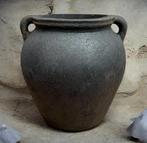 Stenen pot (M) met twee oren - Black & Sand, Ophalen of Verzenden, Nieuw