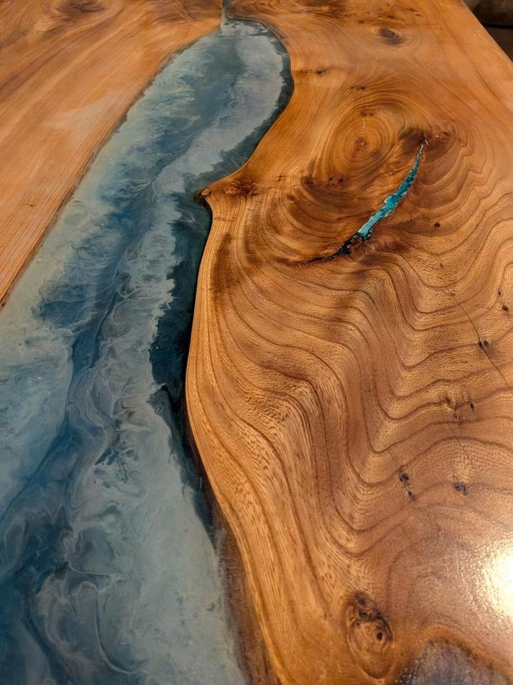 River Epoxy Salontafel - Uniek Design, Huis en Inrichting, Tafels | Salontafels, Ophalen of Verzenden