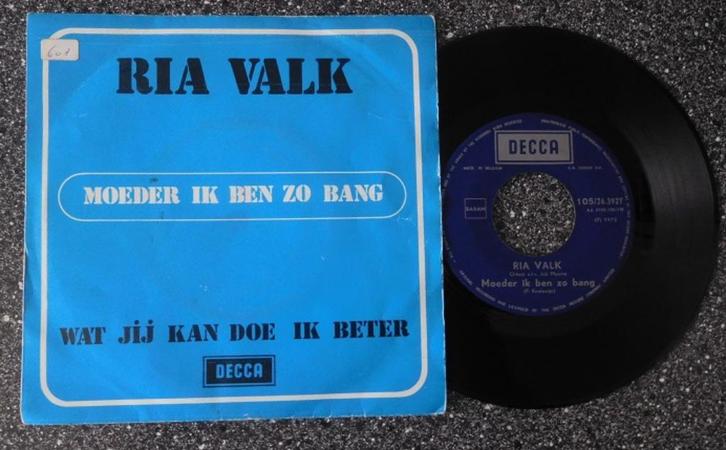 Ria V alk - moeder ik ben zo bang (vanaf € 1,75), Cd's en Dvd's, Vinyl | Nederlandstalig, Zo goed als nieuw, Levenslied of Smartlap