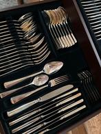 Sola Haagsch lofje 9 persoons verzilverd bestek in cassette, Antiek en Kunst, Ophalen of Verzenden