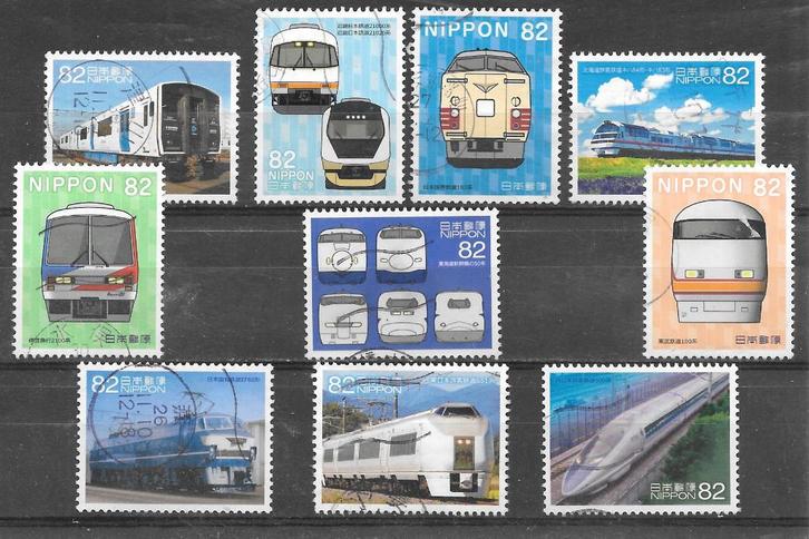 Japan kavel gestempelde treinen, Postzegels en Munten, Postzegels | Azië, Gestempeld, Oost-Azië, Verzenden