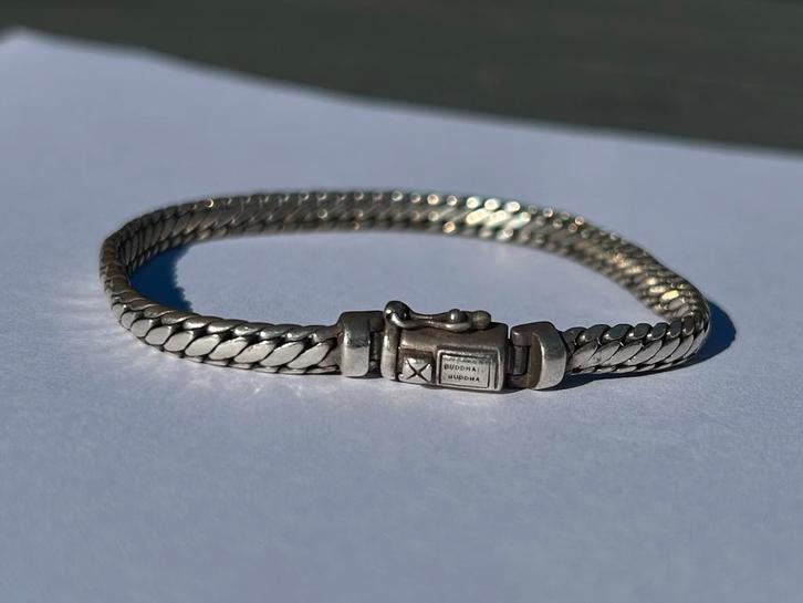 Buddha to Buddha Ben Mini, Sieraden, Tassen en Uiterlijk, Armbanden, Zo goed als nieuw, Zilver, Zilver, Ophalen of Verzenden
