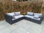 Loungeset vierdelig, Tuin en Terras, Tuinsets en Loungesets, Ophalen, 5 zitplaatsen, Kunststof, Gebruikt