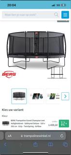 Berg Trampoline met Veiligheidsnet, Ophalen of Verzenden, Gebruikt