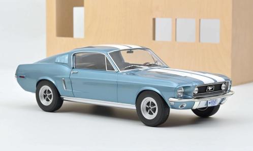 Ford Mustang Fastback 1968 Blauw 1/12 NOREV LIM. Ed. 122705, Hobby en Vrije tijd, Modelauto's | 1:5 tot 1:12, Nieuw, Auto, Verzenden