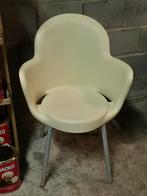 Vintage Witte Marcello Ziliane Kuipstoel met Metalen Poten, Ophalen, Wit, Eén