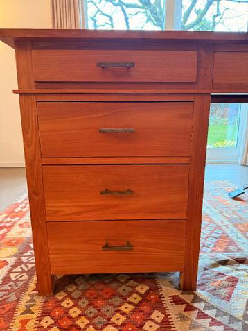 Klassiek teak houten bureau - afbeelding 5