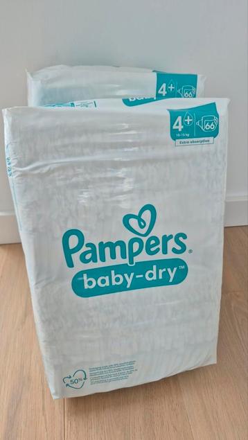 Pampers Baby Dry - Size 4+ - 2x66. 10-15kg beschikbaar voor biedingen