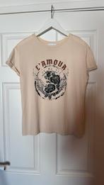 Cotton Club beige t-shirt maat XS, Beige, Ophalen of Verzenden, Zo goed als nieuw, Korte mouw