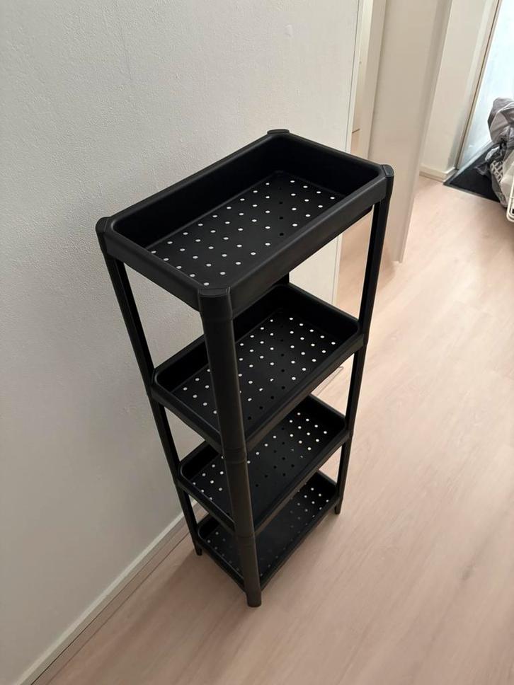 IKEA Vesken Open (badkamer) kast zwart, Huis en Inrichting, Kasten | Stellingkasten, Nieuw, Ophalen