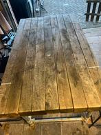 Gebruikte statafel met barkrukken, Huis en Inrichting, Tafels | Eettafels, Ophalen, Gebruikt, 100 tot 150 cm, Eikenhout