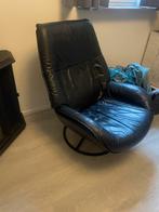 Comfortabele lederen fauteuil, Ophalen, Gebruikt, Leer, 75 tot 100 cm