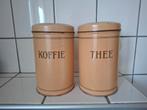 Vintage koffie en thee blik, Antiek en Kunst, Antiek | Emaille, Ophalen of Verzenden