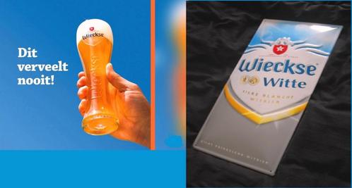 Wieckse Witte reclame bord, Verzamelen, Merken en Reclamevoorwerpen, Nieuw, Reclamebord, Verzenden