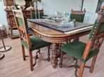 T.k. antieke eettafel en stoelen, Huis en Inrichting, Complete eetkamers, Ophalen, Gebruikt
