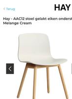 HAY-AAC12 About aChair Melange cream gelakt eiken onderstel, Huis en Inrichting, Stoelen, Wit, Zo goed als nieuw, Eén, Scandinavich Deens Design