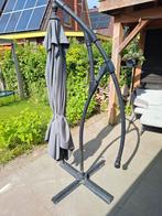 Zweefparasol vierkant 250x250cm grijs, Tuin en Terras, Parasols, Ophalen, Zo goed als nieuw, Minder dan 1 meter, Parasolvoet