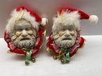 Kerstmannen twee stuks - Keramiek hoofd, Diversen, Kerst, Zo goed als nieuw, Verzenden
