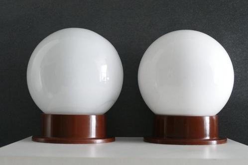 Vintage plafondlampen, Huis en Inrichting, Lampen | Plafondlampen, Zo goed als nieuw, Glas, Kunststof, Ophalen of Verzenden