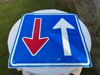 Verkeersbord F06 tegenligger moet wachten zijl 80 X 80 cm, Doe-het-zelf en Verbouw, Ophalen of Verzenden, Gebruikt