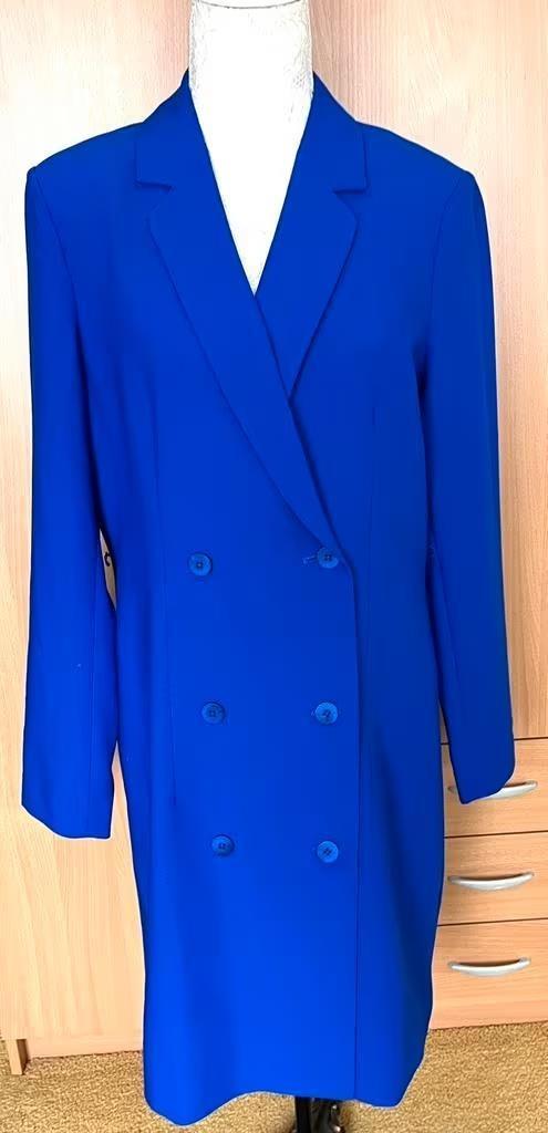 WE lang kobaltblauw jasje maat 42[dm], Kleding | Dames, Jasjes, Kostuums en Pakken, Nieuw, Jasje, Maat 42/44 (L), Blauw, Ophalen of Verzenden