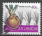 Uganda 1975 - Yvert 100 - Groenten en Fruit - Uien (ST), Postzegels en Munten, Postzegels | Afrika, Ophalen, Overige landen, Gestempeld