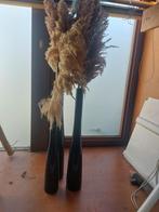 3 Zwarte Vazen met Pluimen, Huis en Inrichting, Woonaccessoires | Vazen, Ophalen