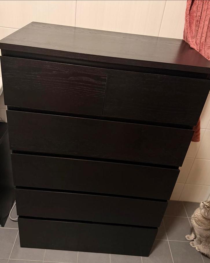 Ikea MALM ladekast - 120 cm hoog, Huis en Inrichting, Kasten | Dressoirs, Gebruikt, 50 tot 100 cm, 25 tot 50 cm, Met lade(s), Overige materialen