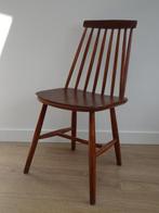 Vintage houten spijlenstoel, Ophalen, Gebruikt, Bruin, Eén
