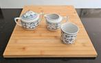Jäeger blauw saks servies melk en suiker, lepeltjes beker., Ophalen of Verzenden, Zo goed als nieuw, Overige stijlen, Overige typen