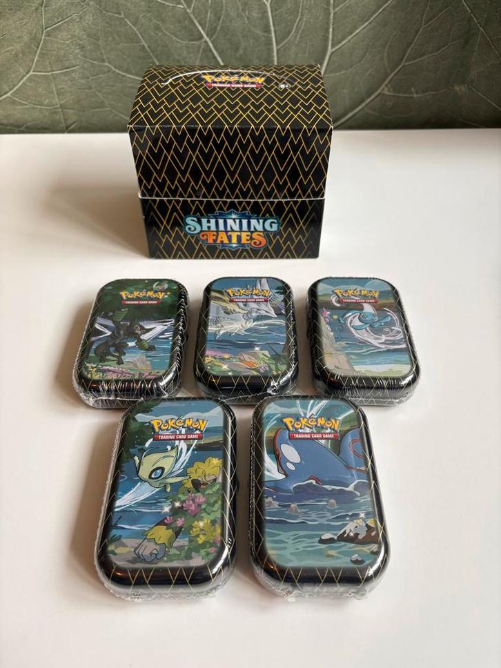 5x Shining Fates Mini Tins - Complete Art Set - Nieuw!, Hobby en Vrije tijd, Verzamelkaartspellen | Pokémon, Nieuw, Overige typen
