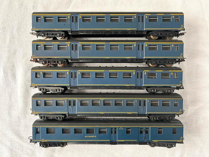 5x Lima NS Plan E rijtuigen, Hobby en Vrije tijd, Modeltreinen | H0, Gebruikt, Wagon, Gelijkstroom, Lima, NS, Ophalen of Verzenden