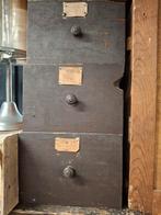 Oud lade laatje opbergkist houten brocante, Ophalen of Verzenden