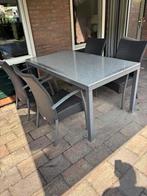 Bois le Duc tuinmeubelset – natuurstenen tafel + 6 stoelen, Tuin en Terras, Ophalen, Zo goed als nieuw