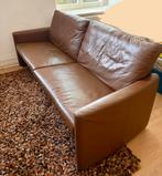 W. Schillig leren 2-zitsbank - Cognac, Ophalen, Gebruikt, Tweepersoons, Rechte bank
